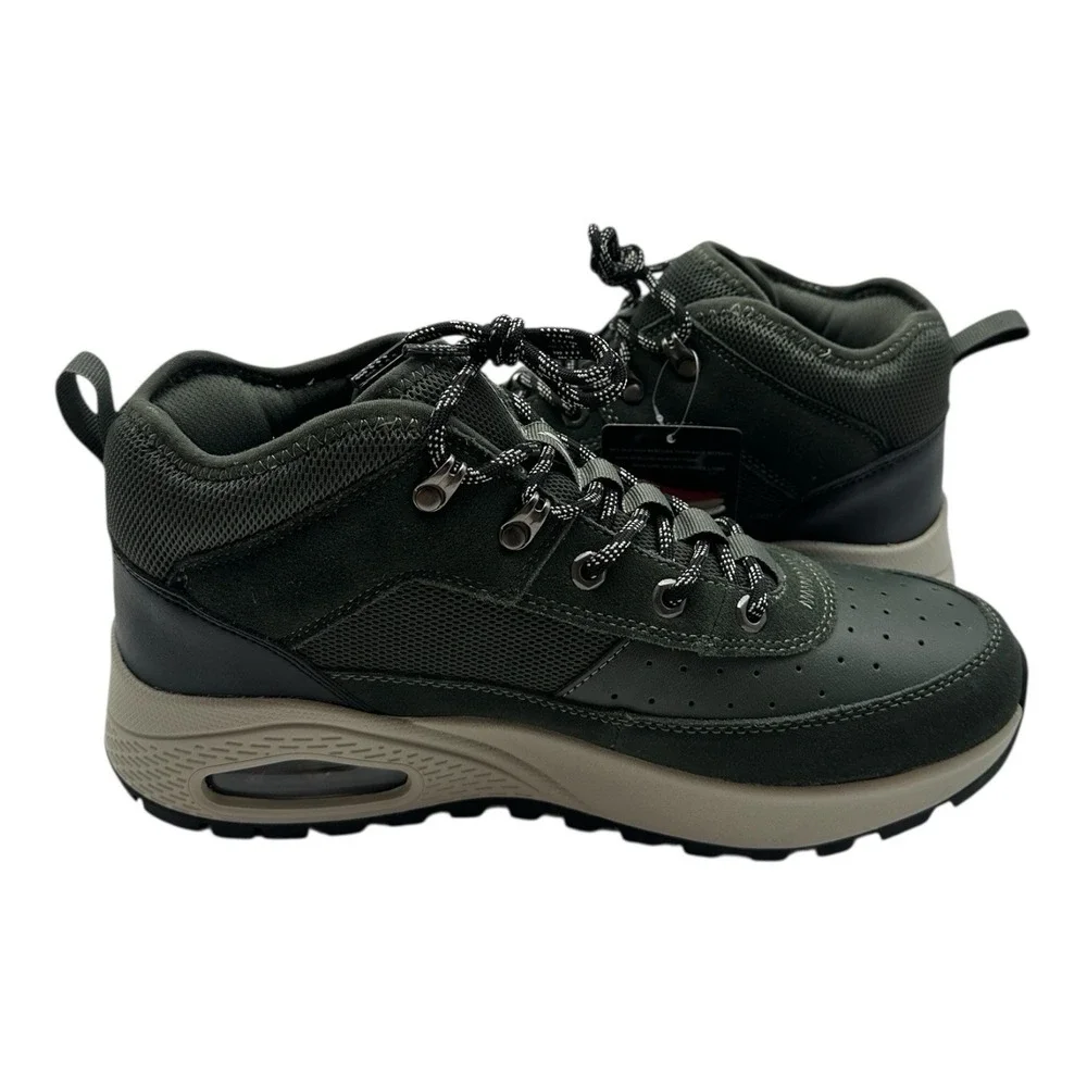 Skechers Uno Rugged Adventure‎ Air Skech Boots Mens Sz 10 Green Suede Shoes NWT